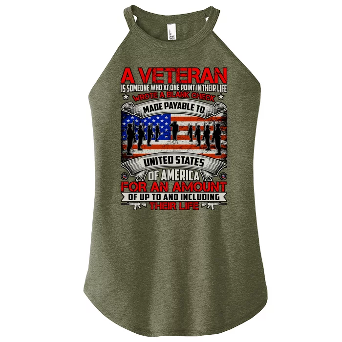 American Flag Thank You Veterans Proud Veteran Women’s Perfect Tri Rocker Tank