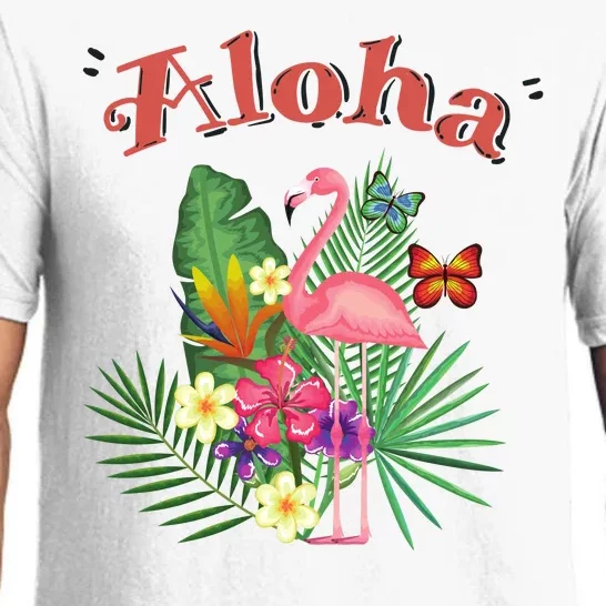 Aloha Flamingo Tropical Pajama Set