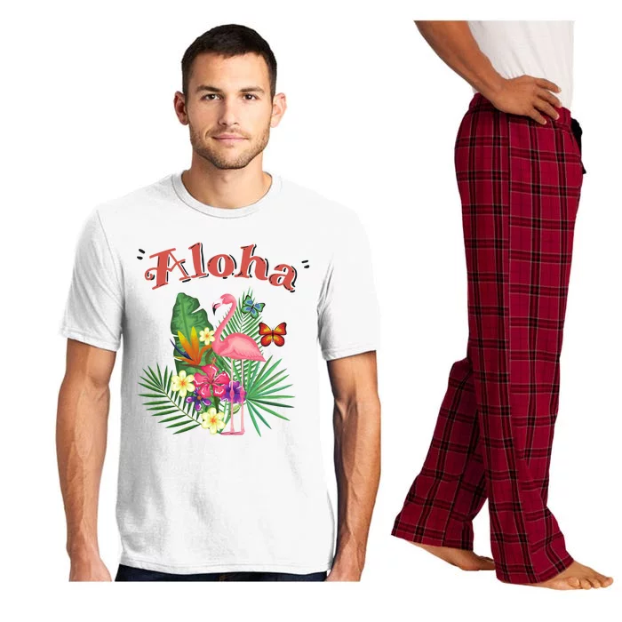 Aloha Flamingo Tropical Pajama Set