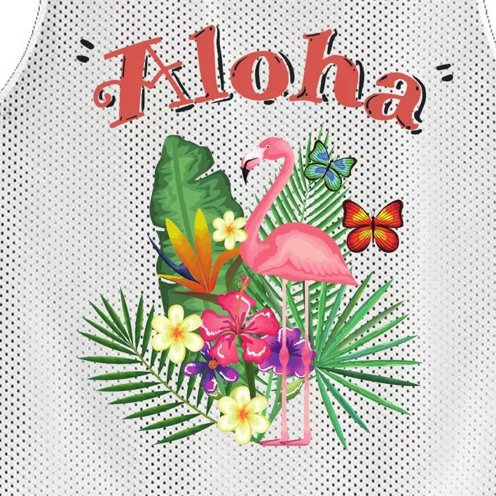 Aloha Flamingo Tropical Mesh Reversible Basketball Jersey Tank