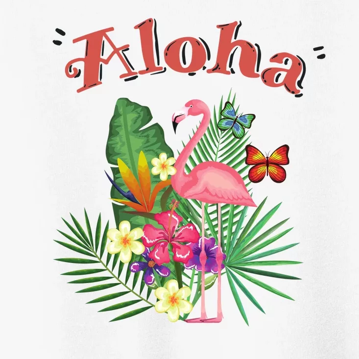 Aloha Flamingo Tropical Toddler T-Shirt