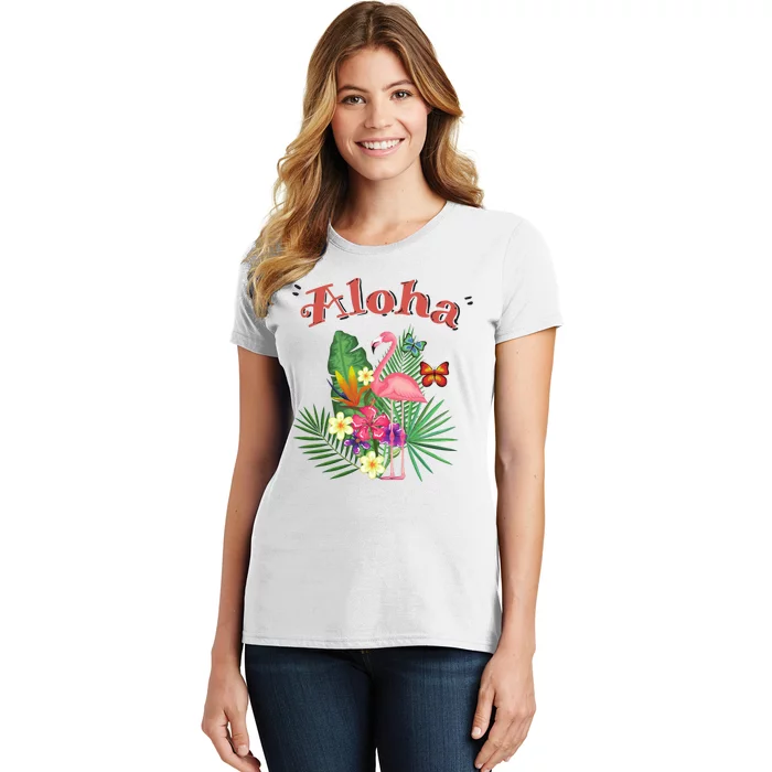 Aloha Flamingo Tropical Women's T-Shirt