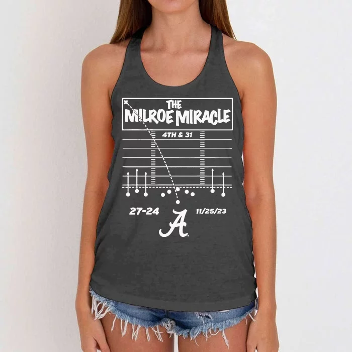 Alabama Football The Jalen Milroe Miracle Women's Knotted Racerback Tank