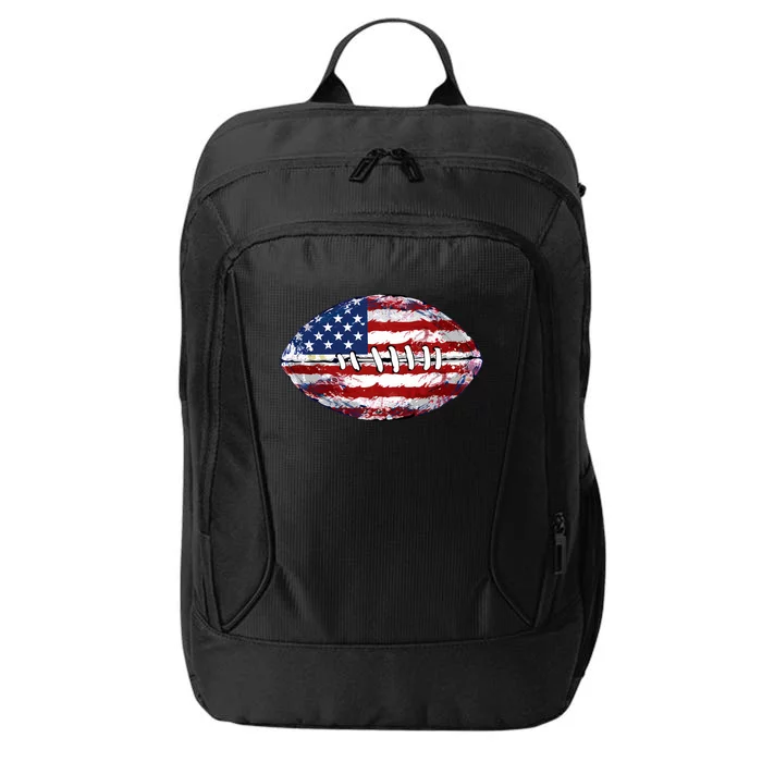 American Football Usa Flag City Backpack