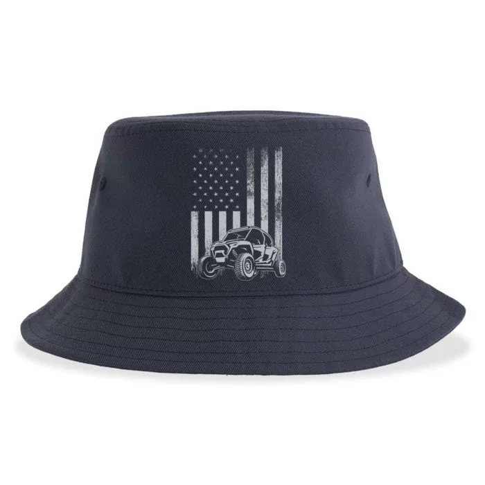 American Flag Utv Side By Side Sxs Off Road 4th Of July Sustainable Bucket Hat