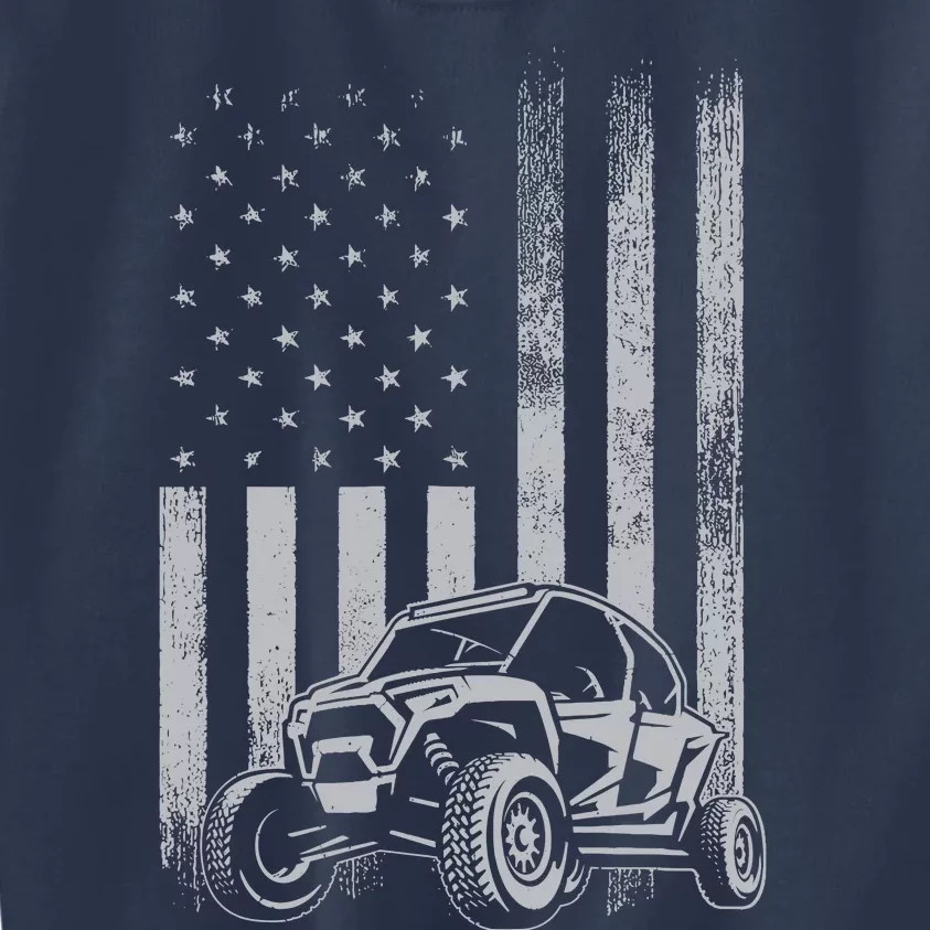 American Flag Utv Side By Side Sxs Off Road 4th Of July Kids Sweatshirt