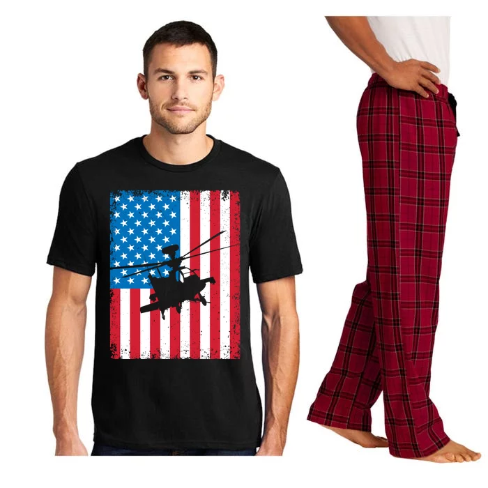 American Flag Usa Chopper Patriotic Veteran's Day Soldier Gift Pajama Set