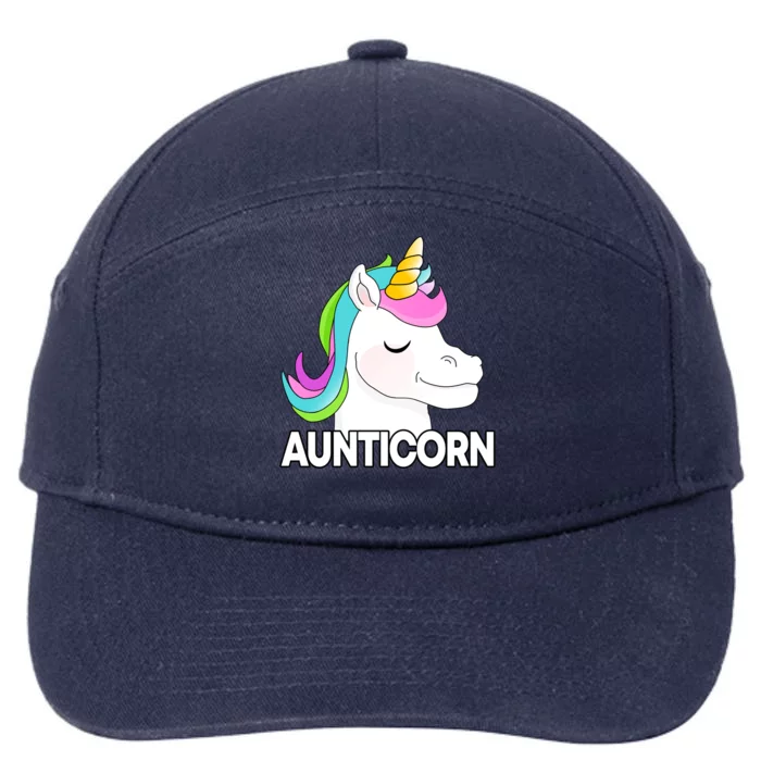 Aunticorn Funny Unicorn Aunty Family Cute Gift 7-Panel Snapback Hat