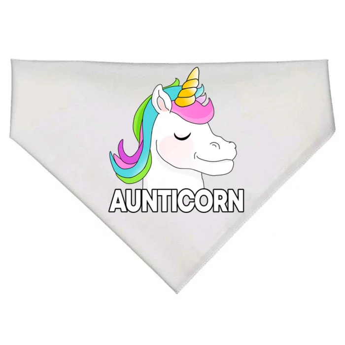 Aunticorn Funny Unicorn Aunty Family Cute Gift USA-Made Doggie Bandana