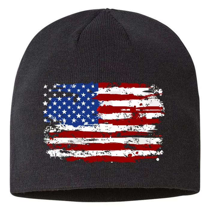 American Flag Usa United States Of America Us 4th Of July 8 1/2in Sustainable Knit Beanie