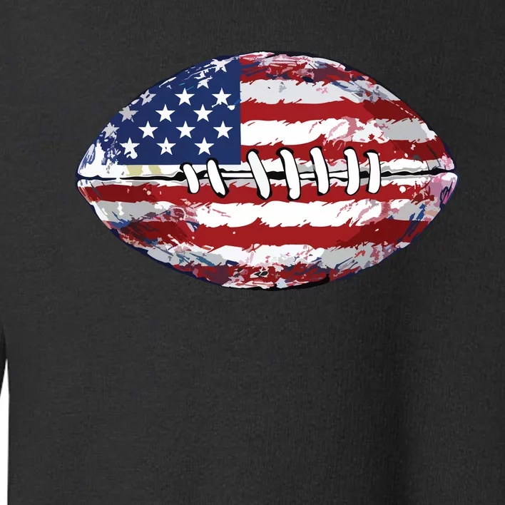 American Football Usa Flag Toddler Sweatshirt