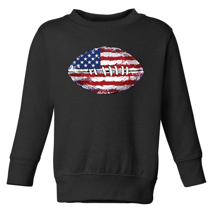 American Football Usa Flag Toddler Sweatshirt