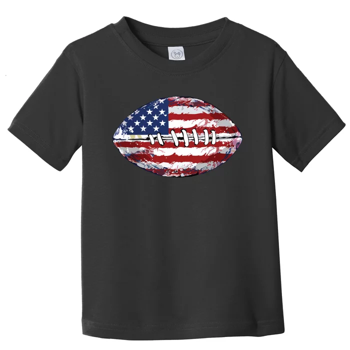 American Football Usa Flag Toddler T-Shirt