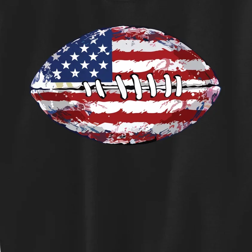 American Football Usa Flag Kids Sweatshirt