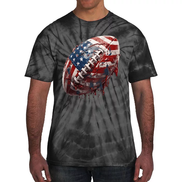 American Football Us Flag Tie-Dye T-Shirt