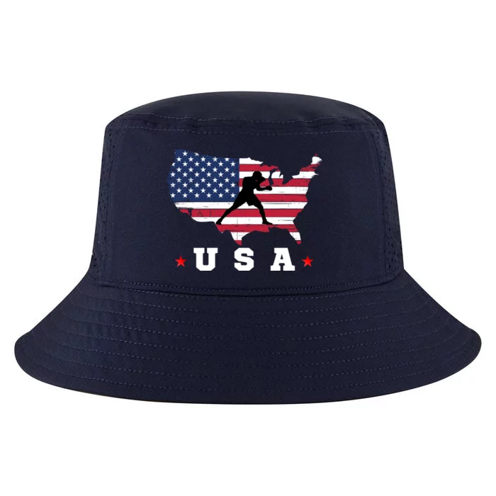 American Flag USA Patriotic Sports American Flag Boxing Cool Comfort Performance Bucket Hat