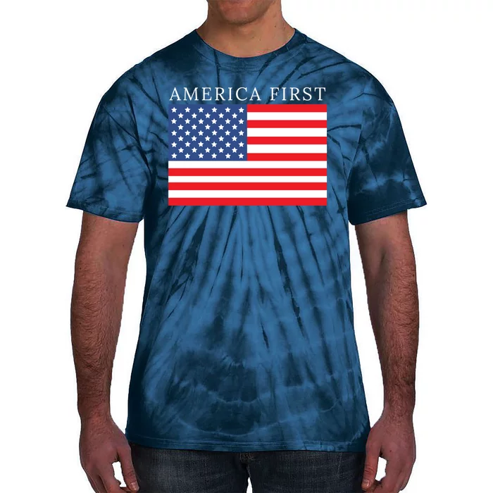 America First USA Flag Tie-Dye T-Shirt