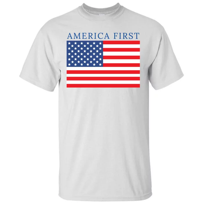 America First USA Flag Tall T-Shirt