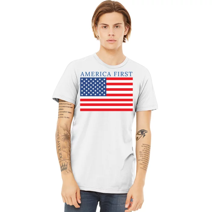 America First USA Flag Premium T-Shirt