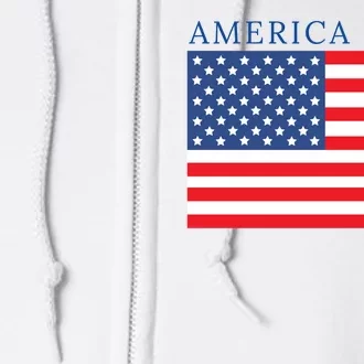 America First USA Flag Full Zip Hoodie