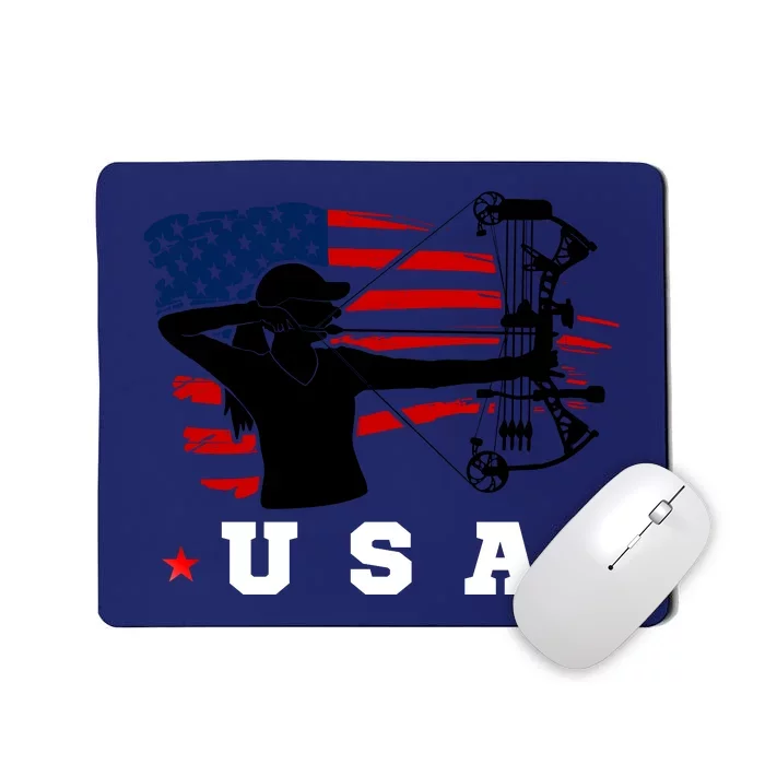 American Flag USA, Patriotic Sports, American Flag Archery Mousepad