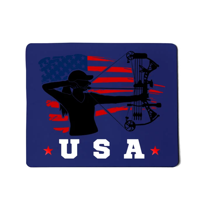 American Flag USA, Patriotic Sports, American Flag Archery Mousepad