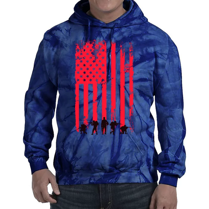 American Flag Us Veteran Tie Dye Hoodie