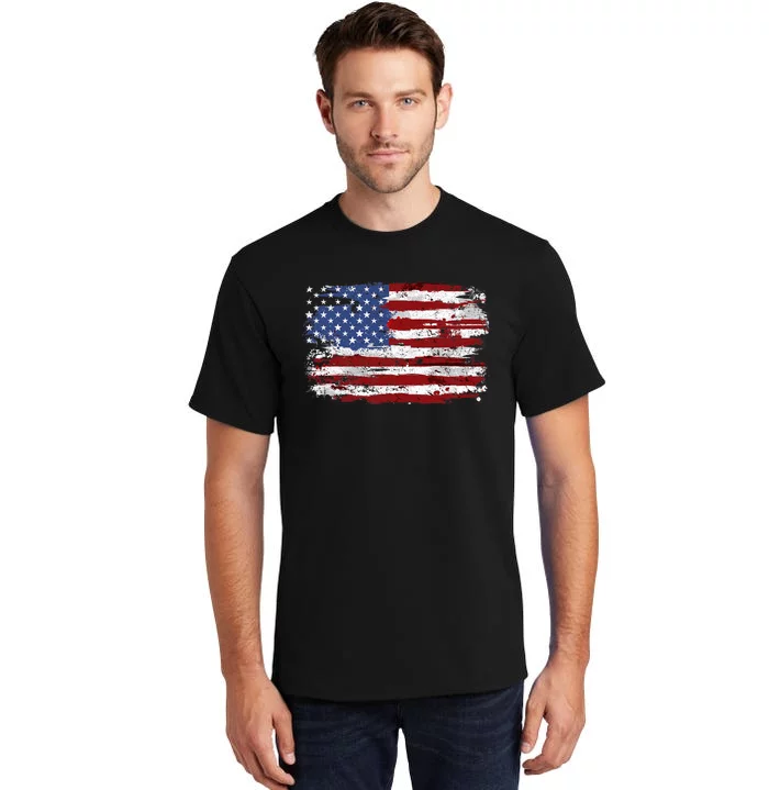 American Flag Usa United States Of America Us 4th Of July Tall T-Shirt