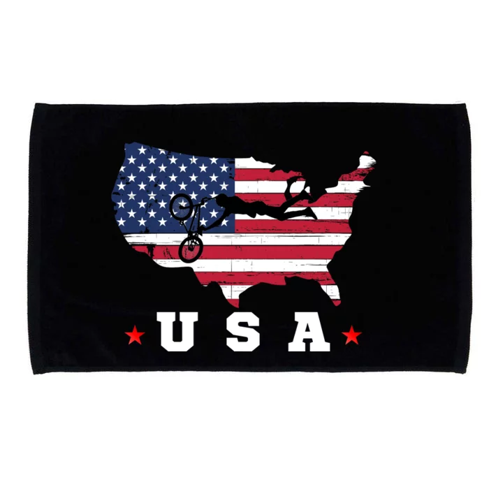 American Flag USA, Patriotic Sports, American Flag BMX Microfiber Hand Towel