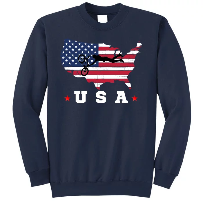 American Flag USA, Patriotic Sports, American Flag BMX Sweatshirt