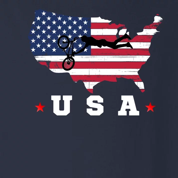 American Flag USA, Patriotic Sports, American Flag BMX Toddler Long Sleeve Shirt