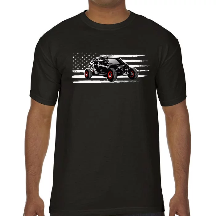 American Flag Utv Side By Side Sxs Off Road Comfort Colors T-Shirt