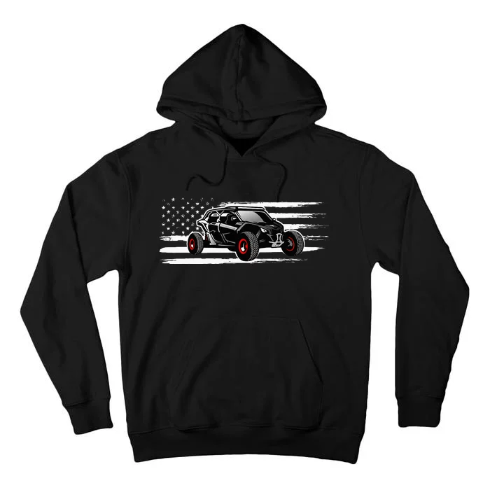 American Flag Utv Side By Side Sxs Off Road Tall Hoodie