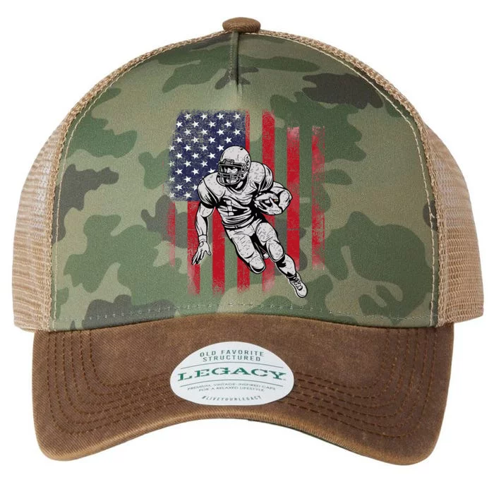 American Football Usa Flag Football Lover Legacy Tie Dye Trucker Hat