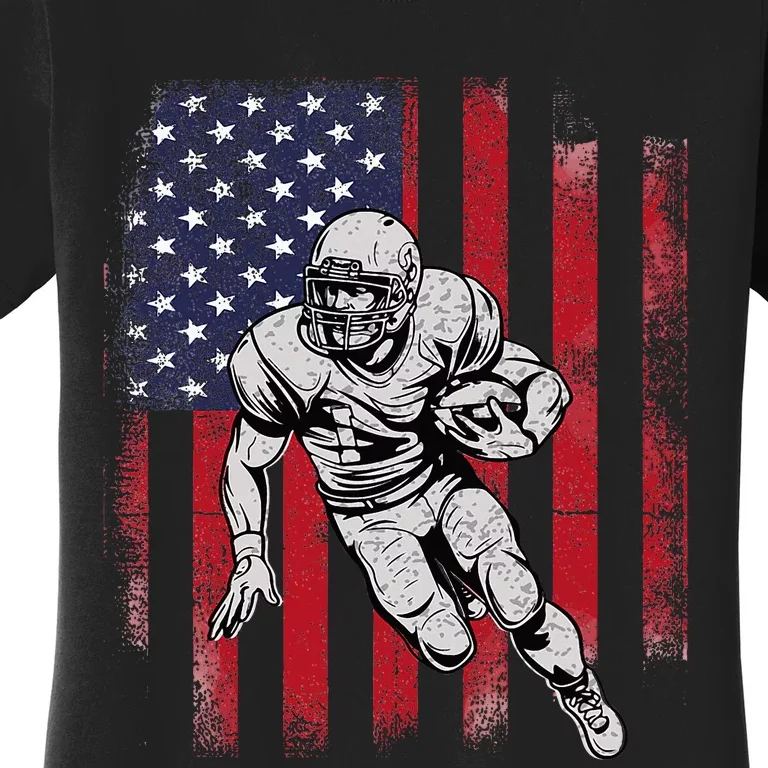 American Football Usa Flag Football Lover Women's T-Shirt