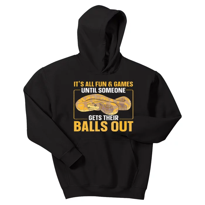 All Fun Until Someone Gets Their Balls Out Kids Hoodie