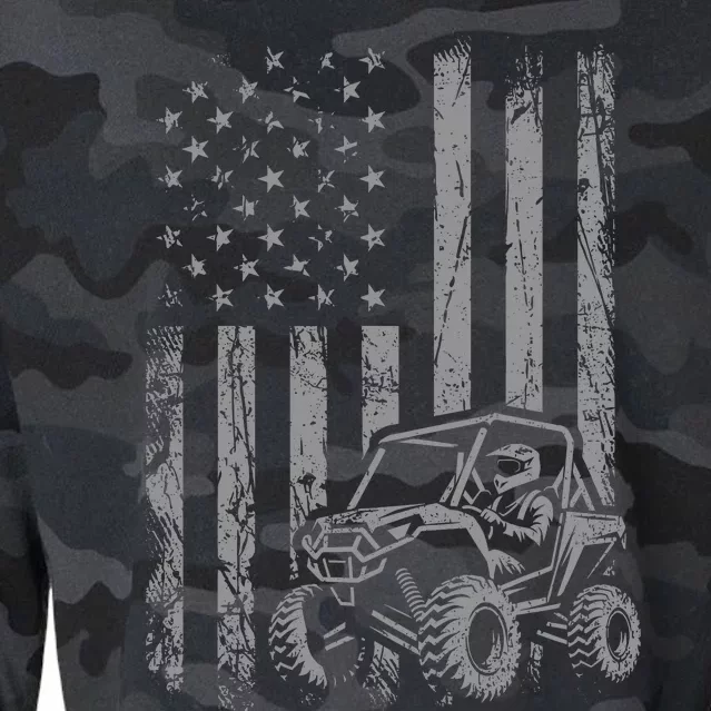 American Flag UTV Side By Side SXS Off Road Cropped Pullover Crew