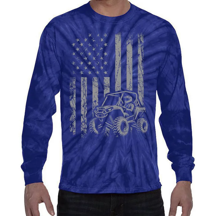 American Flag UTV Side By Side SXS Off Road Tie-Dye Long Sleeve Shirt