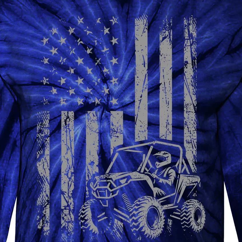 American Flag UTV Side By Side SXS Off Road Tie-Dye Long Sleeve Shirt