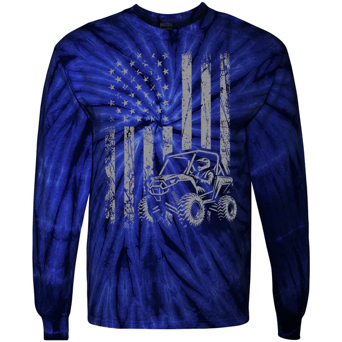 American Flag UTV Side By Side SXS Off Road Tie-Dye Long Sleeve Shirt