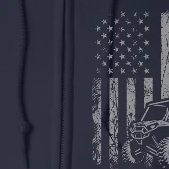 American Flag UTV Side By Side SXS Off Road Full Zip Hoodie