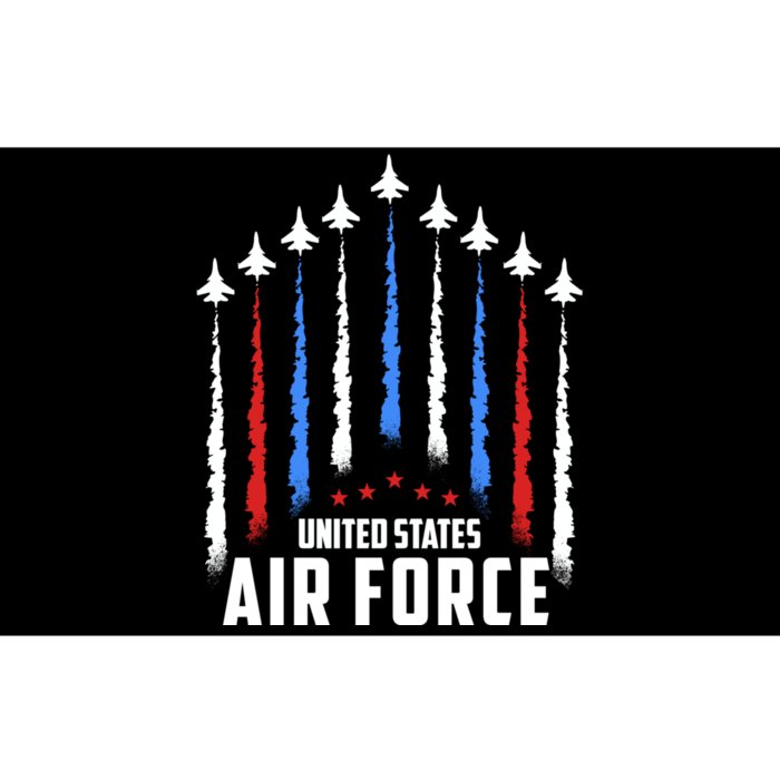 Air Force US Veterans 4th Of July American Flag Bumper Sticker