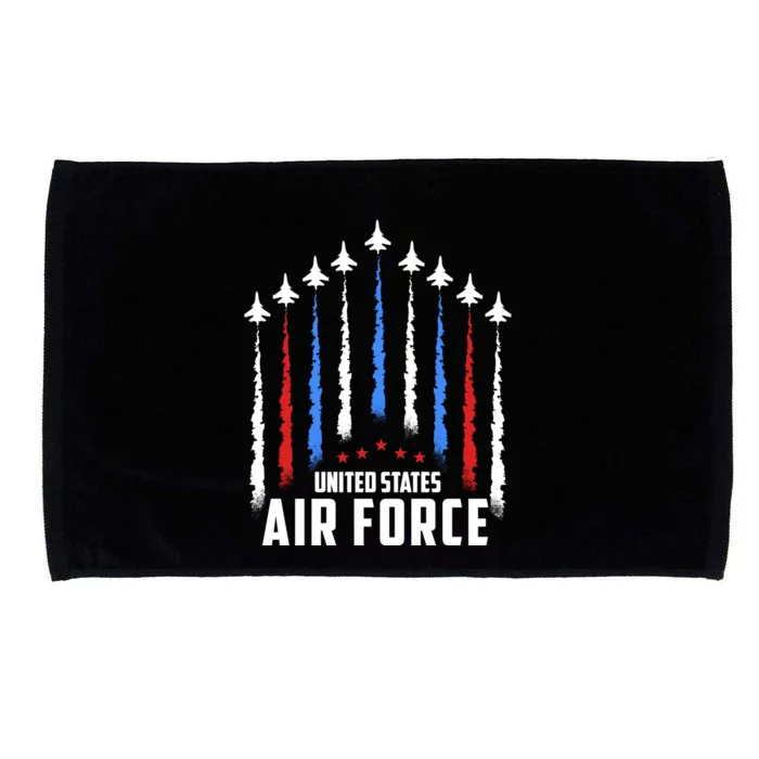 Air Force US Veterans 4th Of July American Flag Microfiber Hand Towel