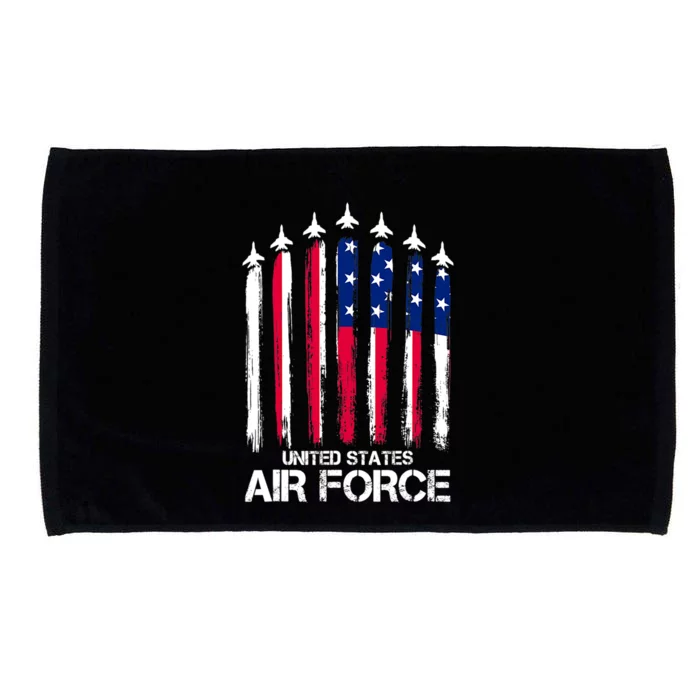 Air Force US Veterans 4th Of July American Flag Microfiber Hand Towel