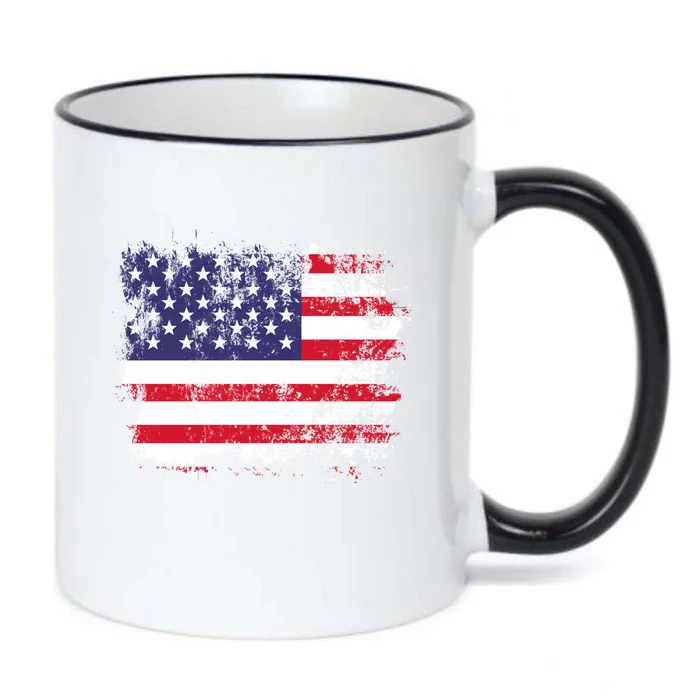 American Flag United States Usa Tattered Flag Great Gift Black Color Changing Mug