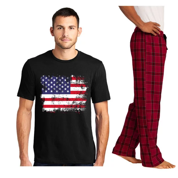 American Flag United States Usa Tattered Flag Great Gift Pajama Set