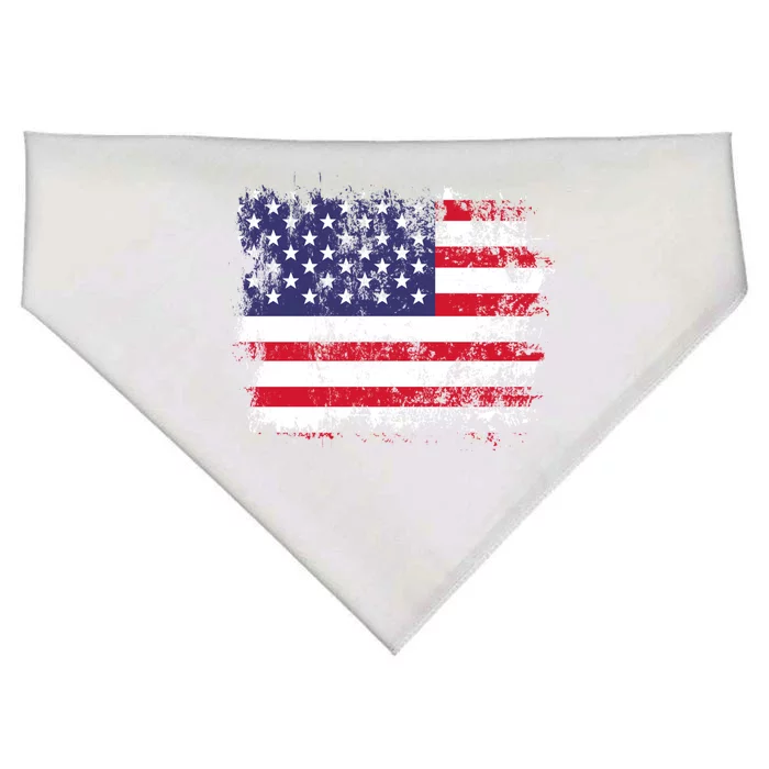 American Flag United States Usa Tattered Flag Great Gift USA-Made Doggie Bandana