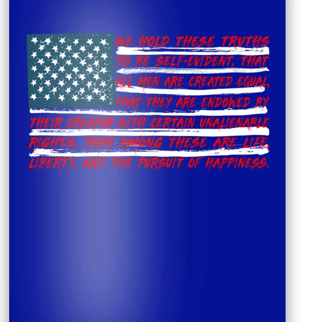 American Flag Us Flag Gift Declaration Of Independence Freedom Funny Gift Poster