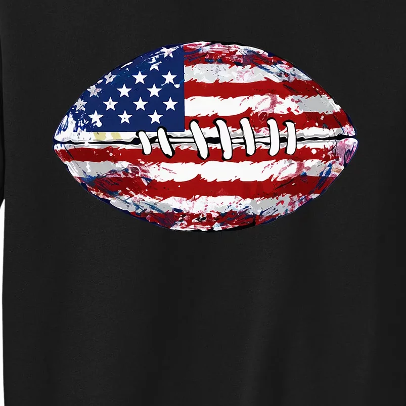 American Football Usa Flag Tall Sweatshirt