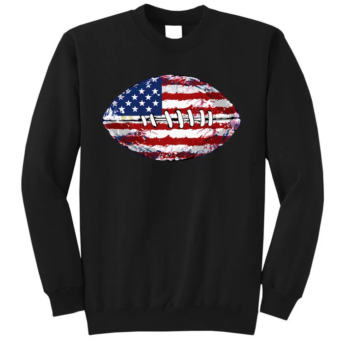 American Football Usa Flag Tall Sweatshirt